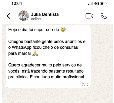 Depoimento Julia Dentista